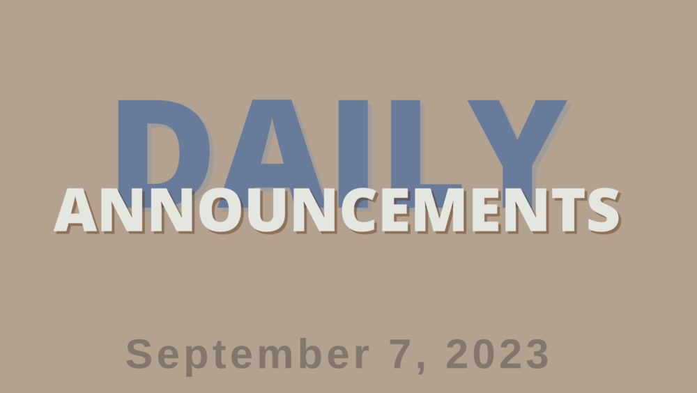Daily Announcement Banner