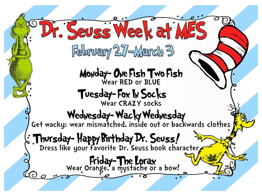 Dr. Seuss Week at MES Mooringsport Elementary