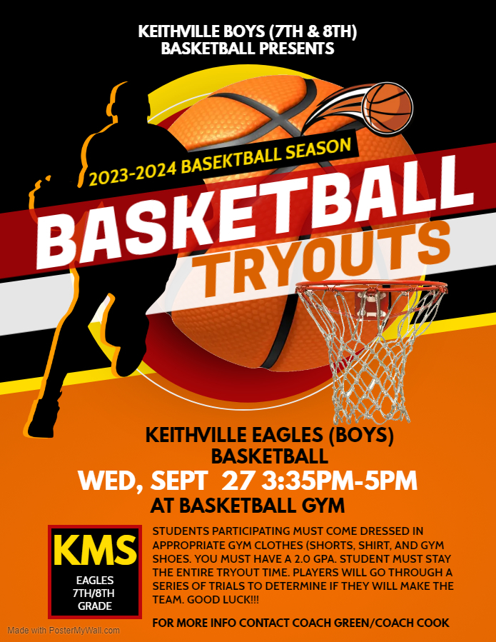 Basketball Tryouts Keithville Elementary/Middle