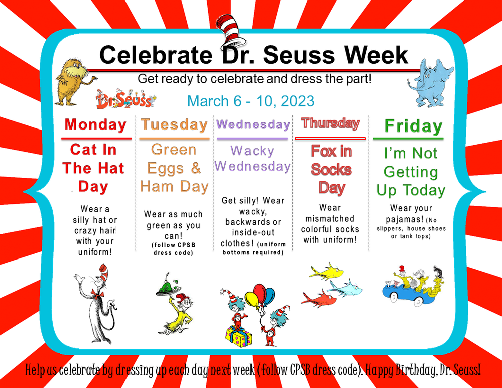 Read Across America & Dr. Seuss Week