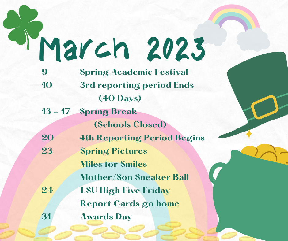 RES March 2023 Calendar