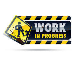 work in progress sign