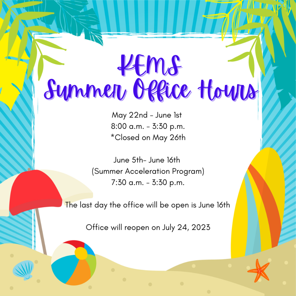 Summer office hours