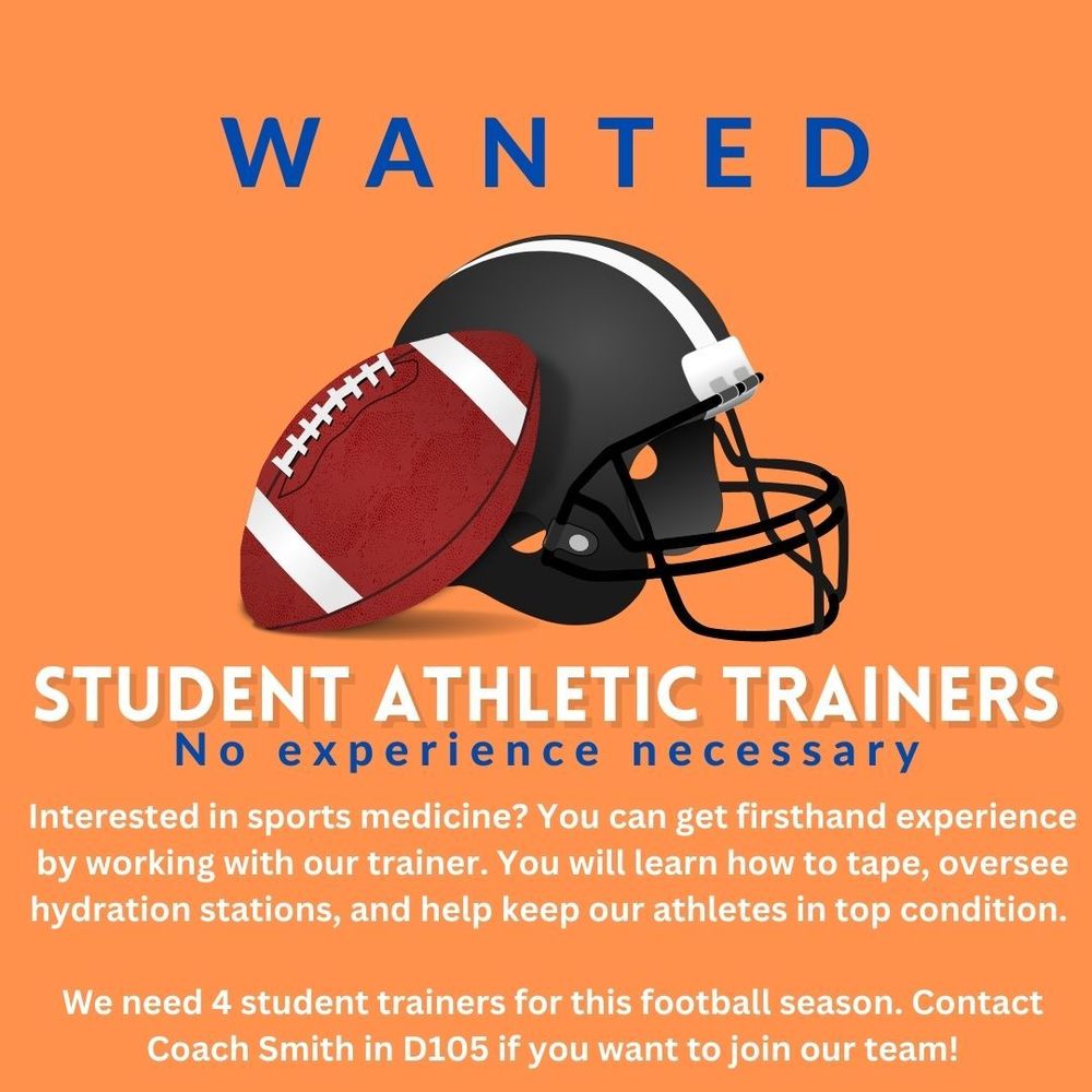 Student Athletic Trainers Needed