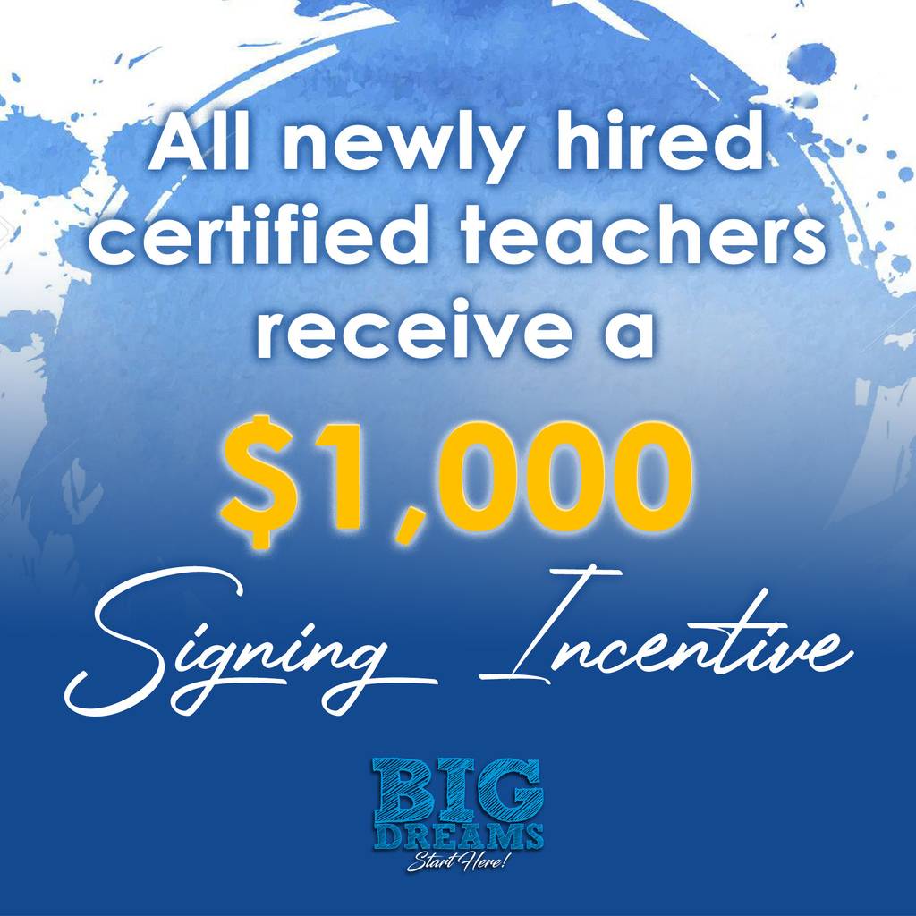 $1,000 signing incentive