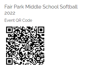 Home Softball Game QR Code