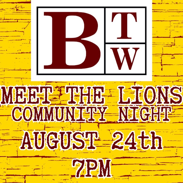 8/24 at 7p Meet the Lions